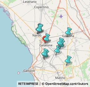 Mappa Via Victorio Bachelet, 73044 Galatone LE, Italia (5.74091)
