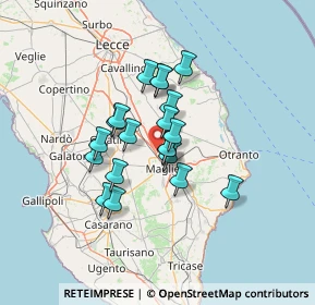Mappa 73020 Melpignano LE, Italia (10.4495)