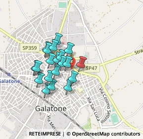 Mappa Via Garibaldi, 73044 Galatone LE, Italia (0.3565)