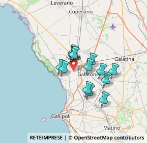 Mappa Via dei Neretini, 73044 Galatone LE, Italia (5.17077)