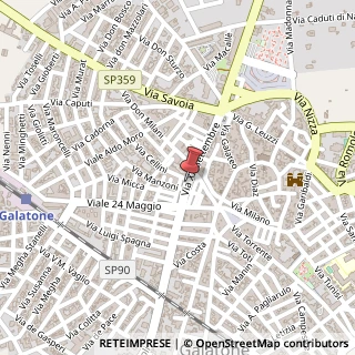Mappa Via XX Settembre, 143, 73044 Galatone, Lecce (Puglia)