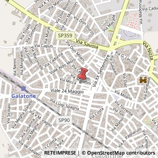 Mappa Via C. Levante, 12, 73044 Galatone, Lecce (Puglia)