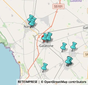 Mappa Via Pietro Maroncelli, 73044 Galatone LE, Italia (4.02333)