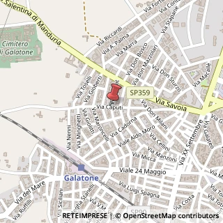 Mappa Via caputi 1, 73044 Galatone, Lecce (Puglia)