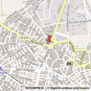 Mappa Via Savoia, 11, 73044 Galatone, Lecce (Puglia)