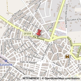 Mappa Via Savoia, 54, 73044 Galatone, Lecce (Puglia)
