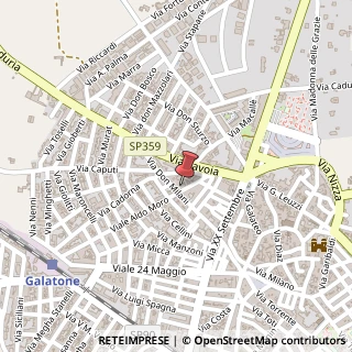 Mappa Via Aldo Moro, 42, 73044 Galatone, Lecce (Puglia)