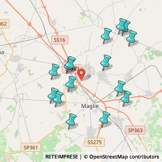 Mappa Zona industriale, 73020 Melpignano LE, Italia (4.54533)