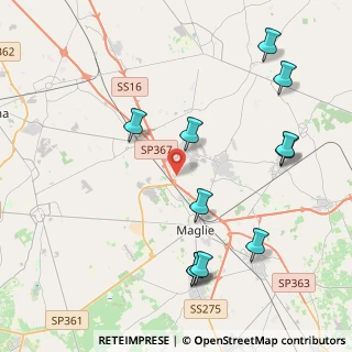 Mappa Zona industriale, 73020 Melpignano LE, Italia (5.17)
