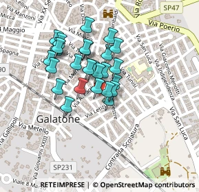 Mappa Via Letizia, 73044 Galatone LE, Italia (0.18148)