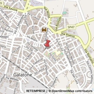 Mappa Piazza itria, 73044 Galatone, Lecce (Puglia)