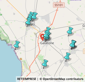 Mappa Via del Mare, 73044 Galatone LE, Italia (4.09467)