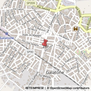 Mappa Via XX Settembre, 229, 73044 Galatone, Lecce (Puglia)