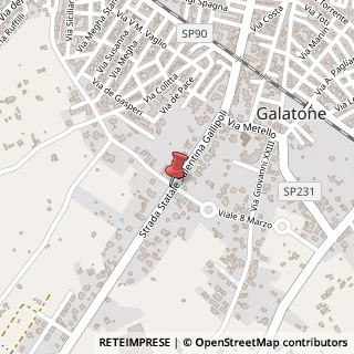 Mappa Strada statale 101, 73044 Galatone, Lecce (Puglia)
