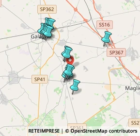 Mappa Via Prov. le per Corigliano D'Otranto, 73020 Cutrofiano LE, Italia (3.45188)