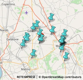 Mappa Via Prov. le per Corigliano D'Otranto, 73020 Cutrofiano LE, Italia (6.79526)