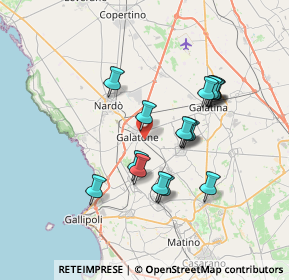 Mappa Via Vincenzo Zizzari, 73044 Galatone LE, Italia (6.75063)