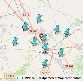 Mappa Zona Industriale Melpignano, 73024 Maglie LE, Italia (3.75091)