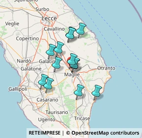 Mappa Zona Industriale Melpignano, 73024 Maglie LE, Italia (10.78538)