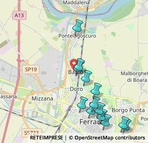 Mappa Via Bentivoglio, 44122 Ferrara FE, Italia (2.31769)