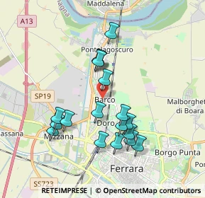 Mappa Via Bentivoglio, 44122 Ferrara FE, Italia (1.72833)