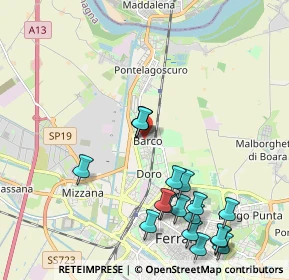 Mappa Via Bentivoglio, 44122 Ferrara FE, Italia (2.37278)