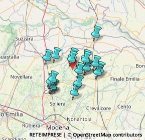 Mappa Via Pezzetta, 41039 San Possidonio MO, Italia (9.3465)