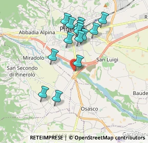 Mappa Via Chisone, 10064 Pinerolo TO, Italia (1.75643)