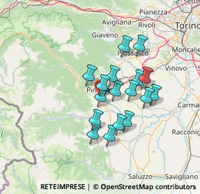 Mappa Via Chisone, 10064 Pinerolo TO, Italia (10.59882)