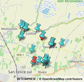 Mappa Via Mirandola Finale, 41038 San felice sul Panaro MO, Italia (1.71923)