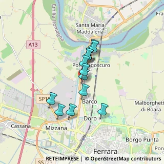 Mappa Via del Commercio, 44123 Ferrara FE, Italia (1.26538)