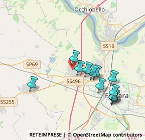 Mappa Via Giovanni Finati, 44124 Ferrara FE, Italia (3.60667)