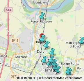 Mappa Via Curtatone e Montanara, 44122 Ferrara FE, Italia (2.41929)