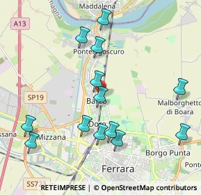 Mappa Via Curtatone e Montanara, 44122 Ferrara FE, Italia (2.15462)