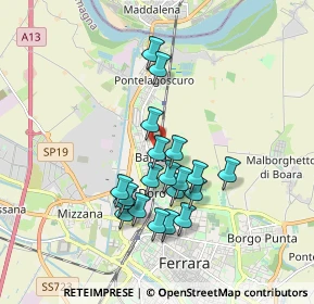 Mappa Via Curtatone e Montanara, 44122 Ferrara FE, Italia (1.5665)