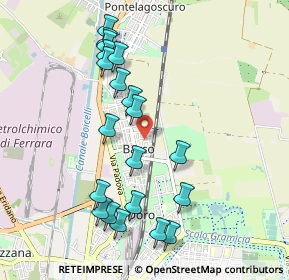 Mappa Via dell'Indipendenza, 44123 Pontelagoscuro FE, Italia (1.0275)