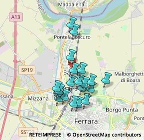 Mappa Via dell'Indipendenza, 44123 Pontelagoscuro FE, Italia (1.5685)