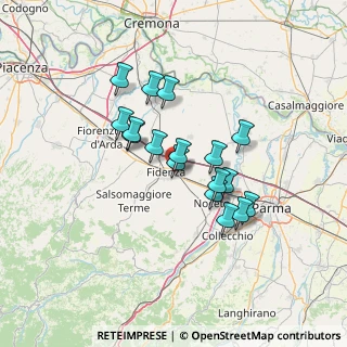 Mappa Via U. Bassi, 43036 Fidenza PR, Italia (11.08706)