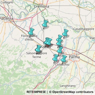 Mappa Via U. Bassi, 43036 Fidenza PR, Italia (9.11231)