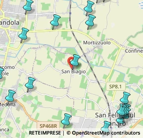 Mappa Via Getta, 41038 San felice sul Panaro MO, Italia (3.437)