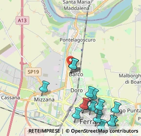 Mappa Via della Sirena, 44122 Ferrara FE, Italia (2.69667)