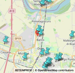 Mappa Via della Sirena, 44122 Ferrara FE, Italia (2.921)