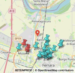 Mappa Via della Sirena, 44122 Ferrara FE, Italia (2.212)