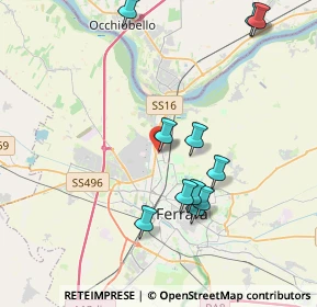 Mappa Via della Sirena, 44122 Ferrara FE, Italia (4.05909)