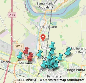 Mappa Via Argenta, 44122 Ferrara FE, Italia (2.3755)