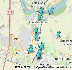 Mappa Via Argenta, 44122 Ferrara FE, Italia (1.9225)