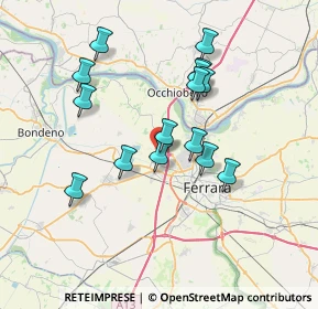 Mappa Via Fedele Sutter, 44124 Ferrara FE, Italia (6.50867)