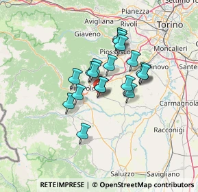 Mappa Strada Paglieri, 10064 Pinerolo TO (9.8785)