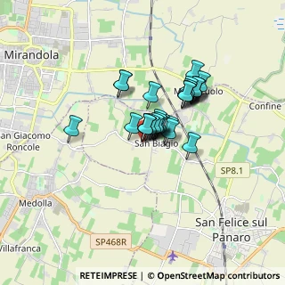 Mappa Via Granarolo, 41038 San Felice Sul Panaro MO, Italia (1.06071)