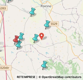 Mappa Cascina Ruà, 10046 Poirino TO, Italia (5.93545)